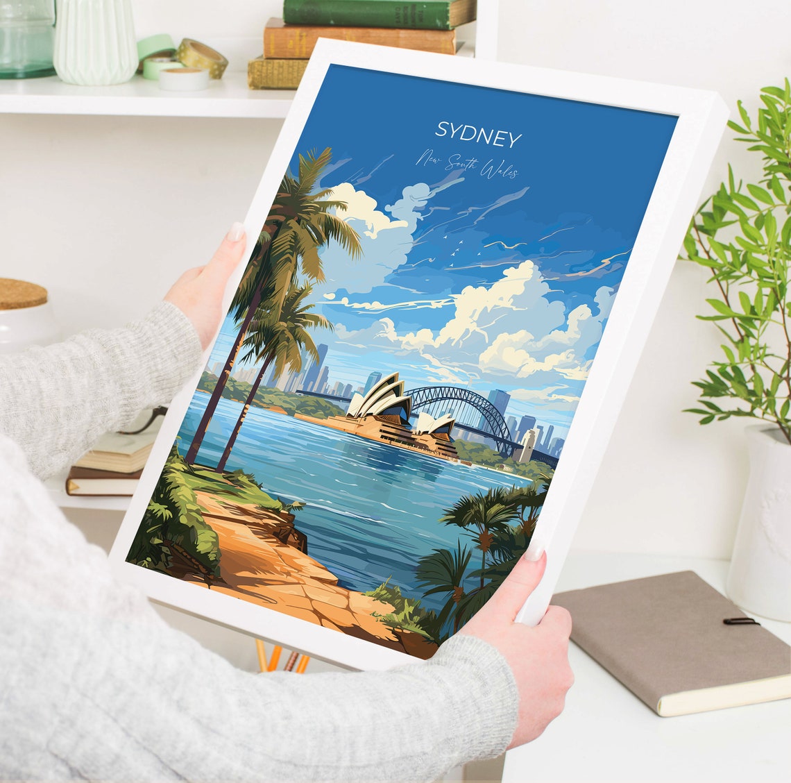 Sydney Opera House Harbour Bridge Sunny Waterfront Travel Poster - Image 5