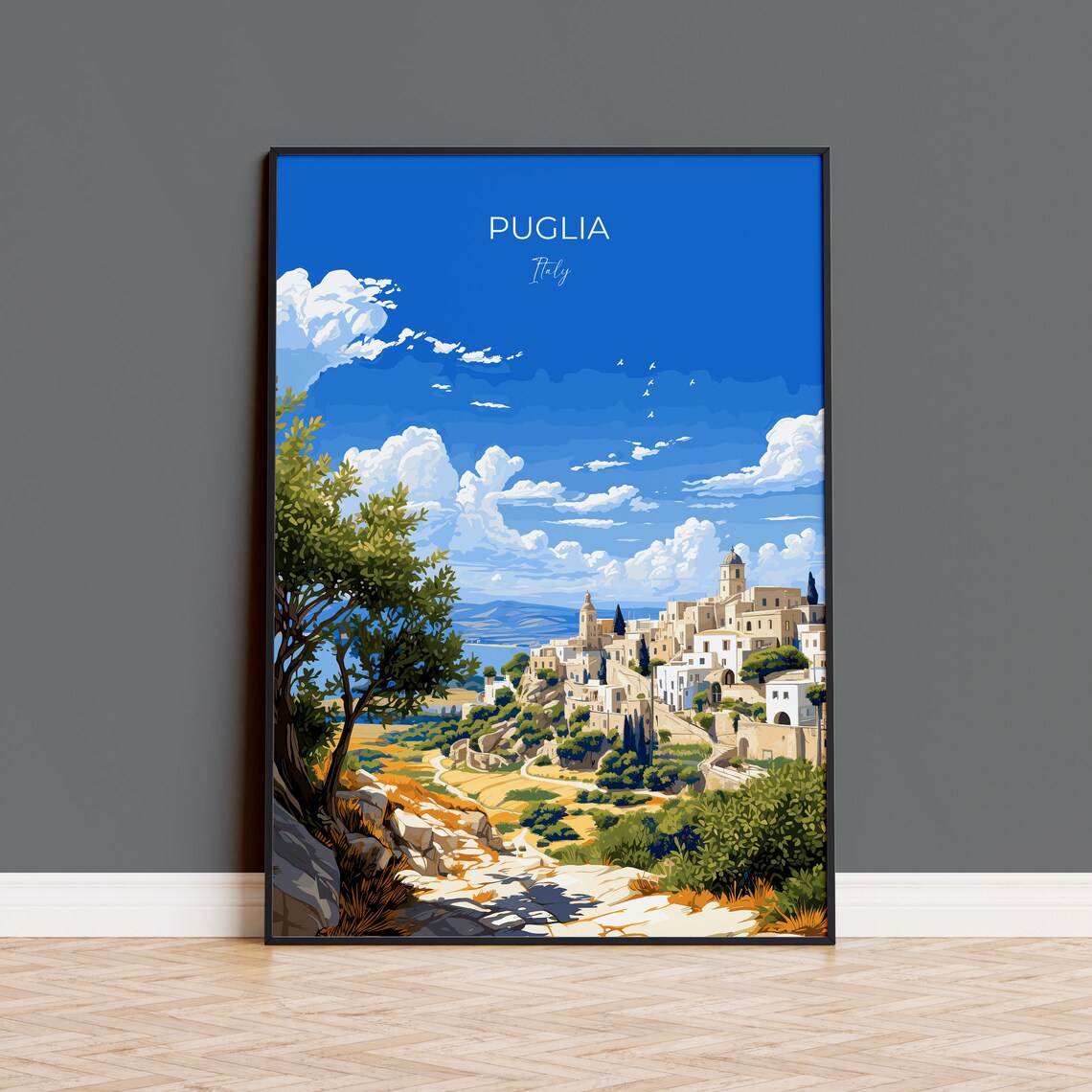 Puglia Travel Print Wall Art Travel Poster Of Puglia Puglia Art Lovers Gift Italy Italy Art Gift