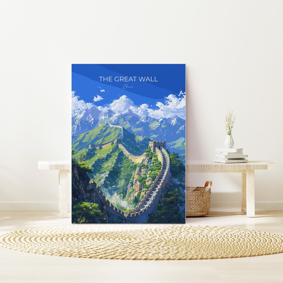 Great Wall Of China Travel Poster Travel Print Of Great Wall Of China The Great Wall Art Lovers Gift China Wall Art Gift - Image 2