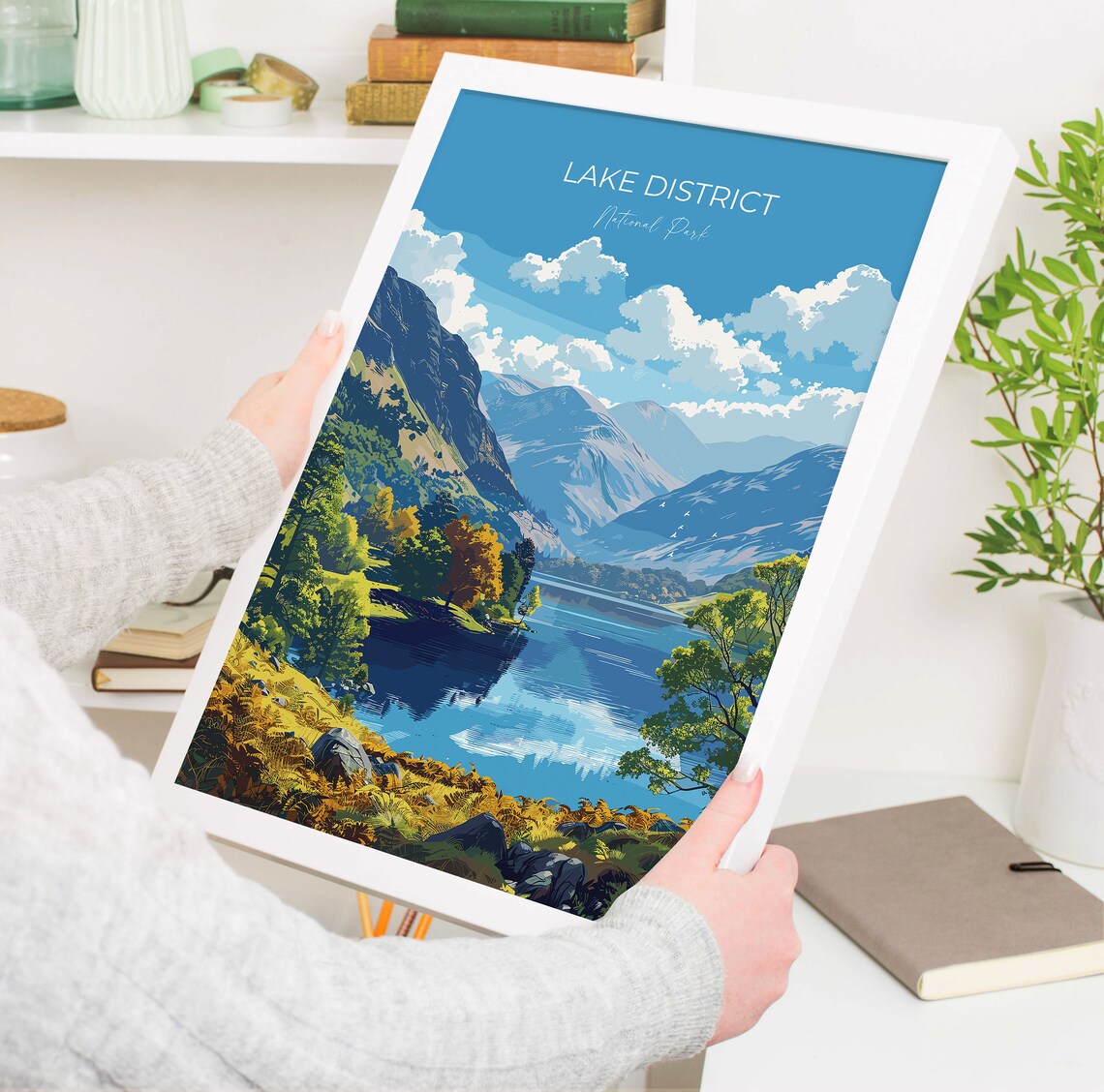Lake District Travel Poster, English Countryside Art Print - Image 6