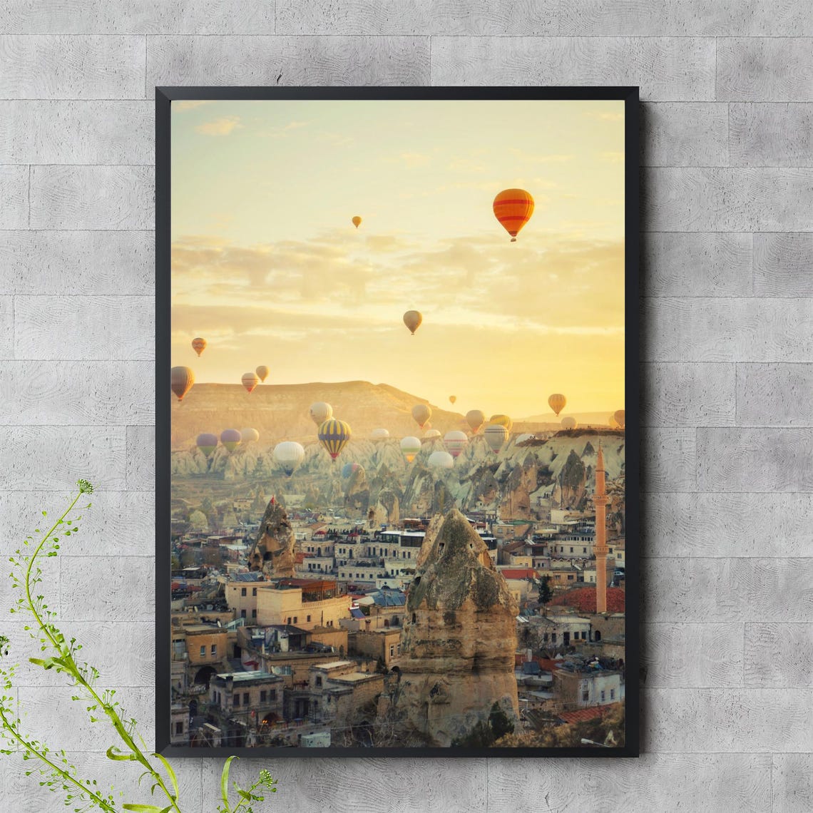 Cappadocia Hot Air Balloons Print Fairy Chimneys Sunrise Wall Art Highres Jpeg