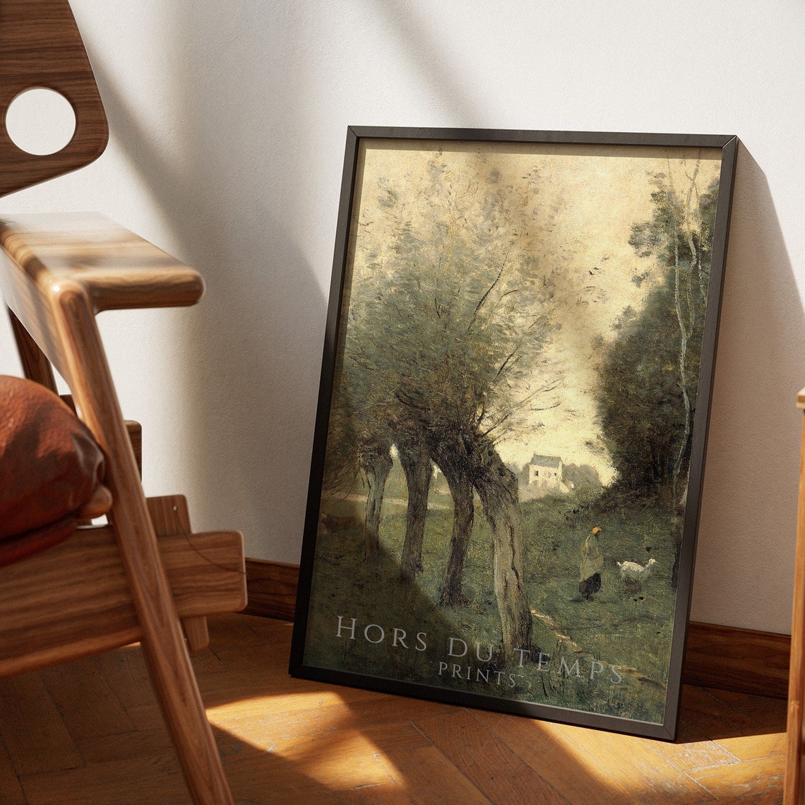Willow Trees Landscape Oil Painting Rustic Art Vintage Cottage Wall Decor Hors Du Temps Prints - Image 2