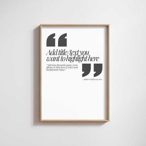 Custom Quote Wall Print Personalized Typography Poster Custom Text Wall Decor Gift Custom Print