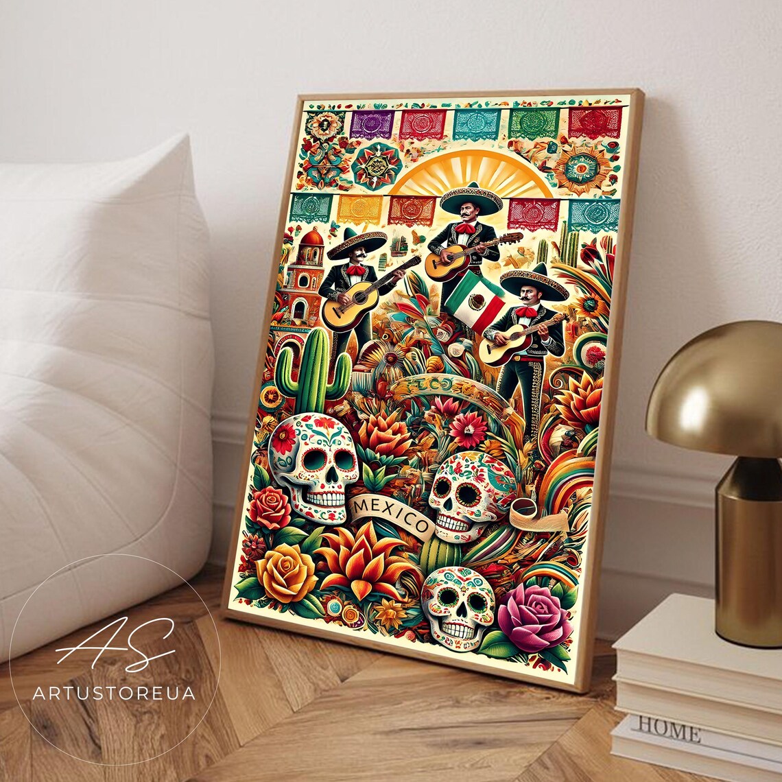 Mexican Culture Art Print, Mariachi Band Decor