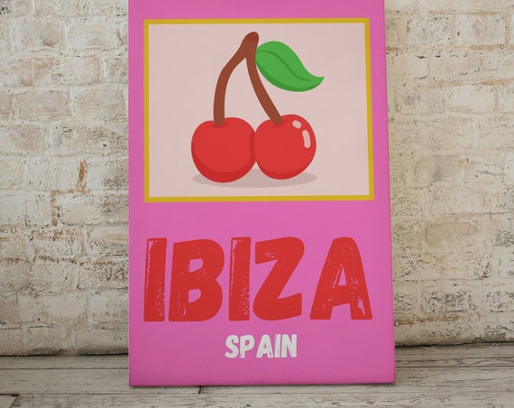 Ibiza Travel Poster Living Space Decor Print Ibiza Decor Poster Travel Print Bedroom Gift Idea Dance Music Print Ibiza Cherry Pacha
