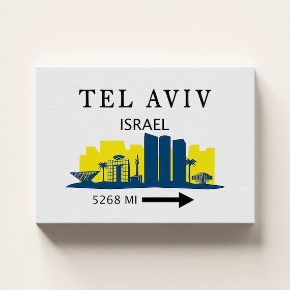 Tel Aviv Skyline, Israel Modern Wall Art Print