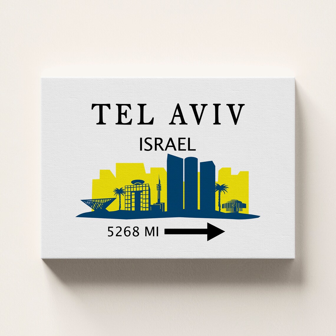 Tel Aviv Skyline, Israel Modern Wall Art Print