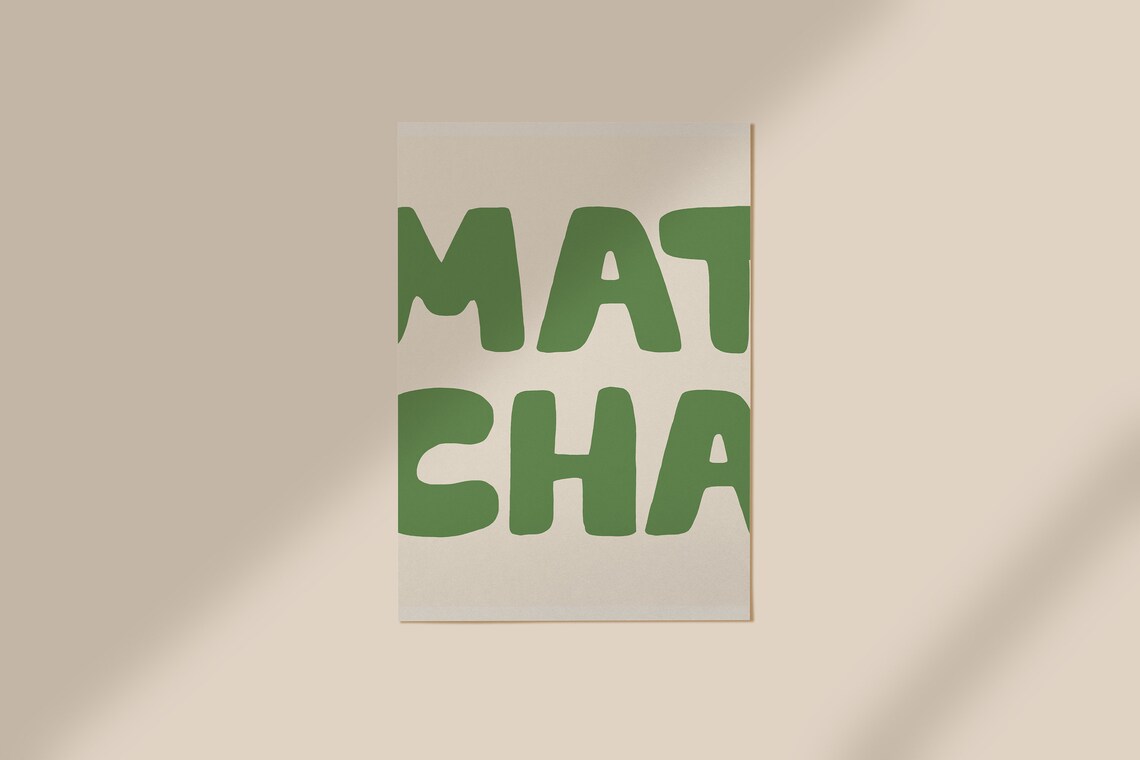 Matcha Poster, Trendy Green Kitchen Art Print - Image 2