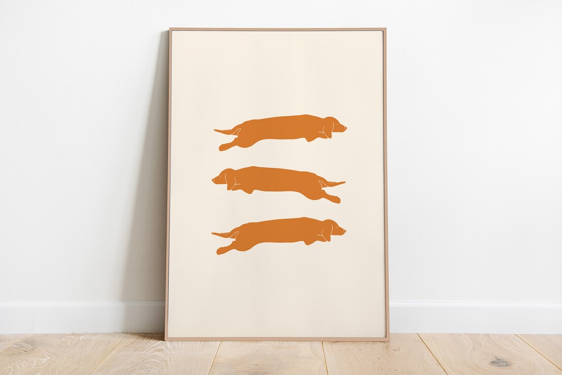 Weiner Dog Print, Dachshund Animal Art Poster