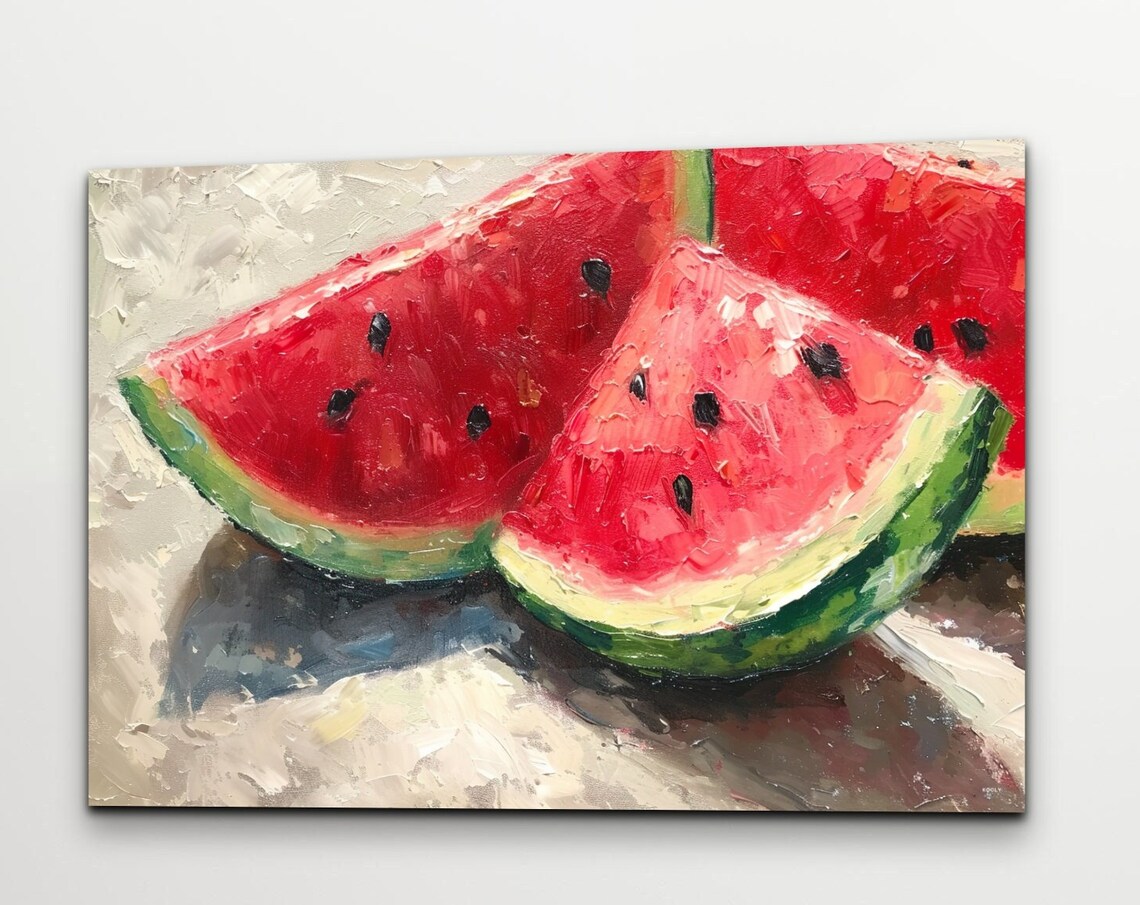 Watermelon Wall Decor Print Kitchen Wall Art Modern Cuisine Kitchen Wall Hanging Watermelon Wall Art Landscape Ready To Hang