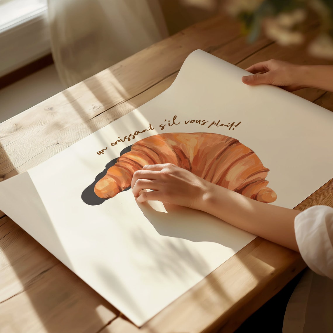 Croissant Print Breakfast Print Poster French Food Patisserie Lover Wall Art Trendy Retro Poster Bonjour Good Morning Kitchen Decor - Image 3