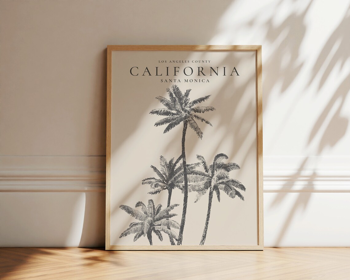 California Beach, Los Angeles Santa Monica Art Print
