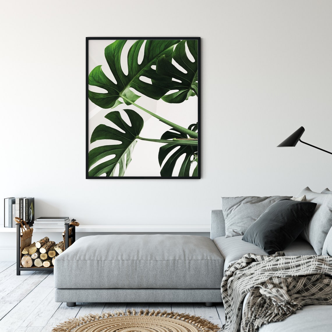Monstera Leaf Print Tropical Leaf Poster Botanical Print Palm Leaf Art Modern Print - Image 4