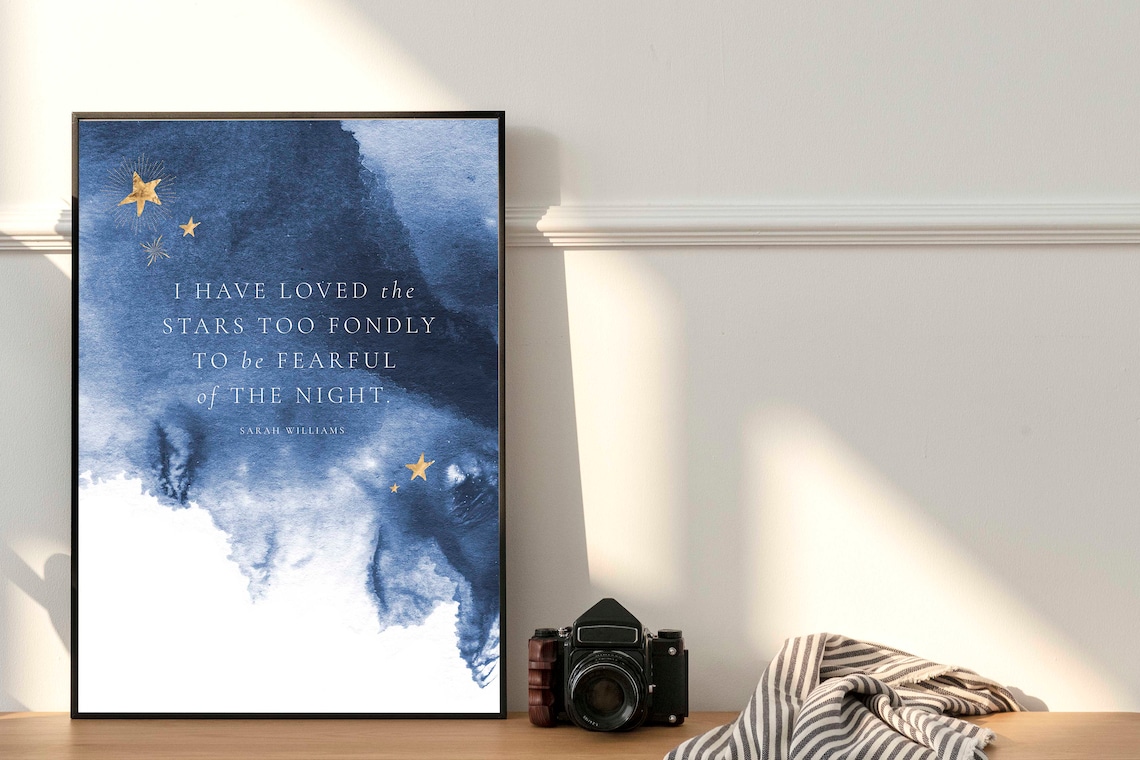 I Have Loved The Stars Too Fondly Night Sky Quote Print Sarah Williams - Image 3