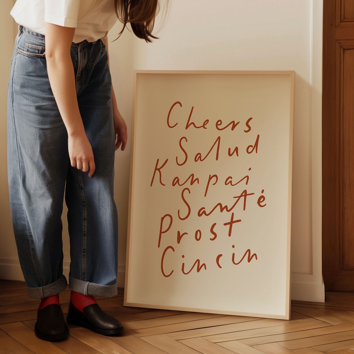 Cheers, Cin Cin, Salud Bar Typography Art Print - Image 3
