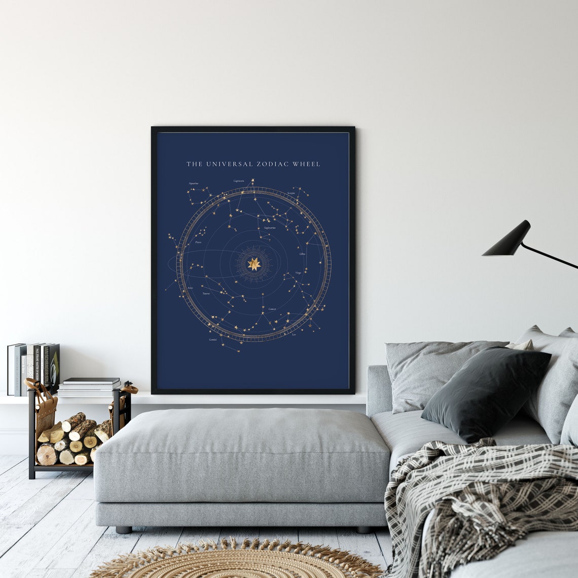 Astrological Chart Poster Astrology Map Astral Chart Print Zodiac Wheel Celestial Map Astrology Artwork Constellations Wheel Zodiac - Image 4