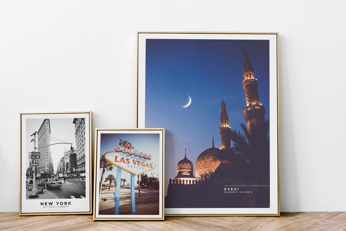 Dubai Mosque Crescent Moon Dusk Silhouette UAE Arabian Nights Poster - Image 4