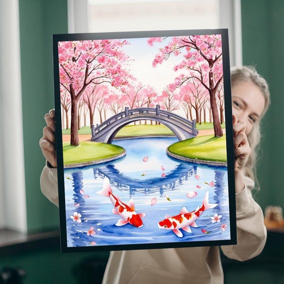 Japanese Cherry Blossom Park Jigsaw Puzzle Mindfulness Craft