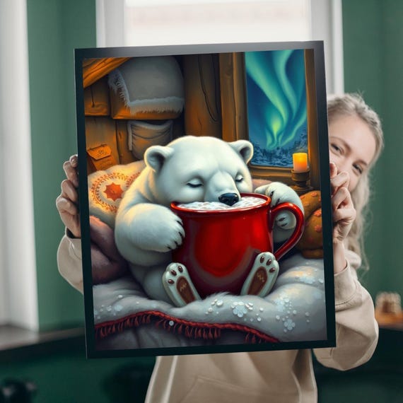 Cozy Polar Bear Jigsaw Puzzle Winter Holiday Family Game