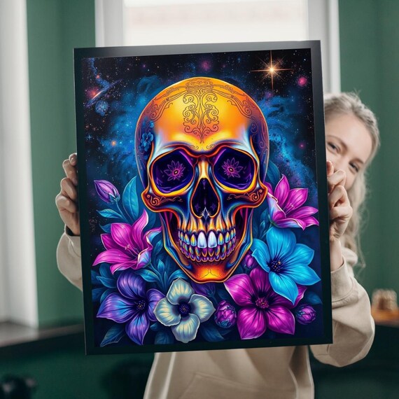 Cosmic Skull Jigsaw Puzzle Gothic Art Game For Adults 1101014 Piece
