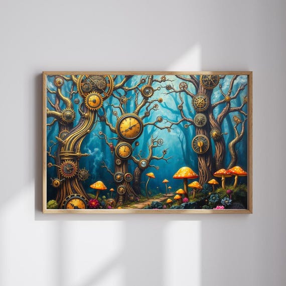Steampunk Forest Puzzle Whimsical Clockwork Art Family Fun