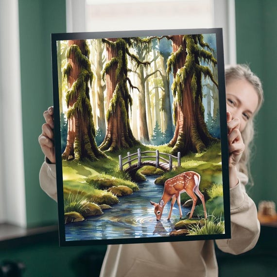 Deer In Mossy Forest Jigsaw Puzzle Wildlife Nature Game