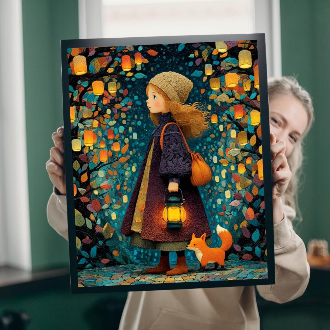 Lantern Path Whimsical Fall Halloween Puzzle