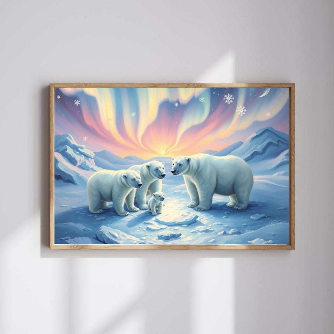 Polar Bear Aurora Jigsaw Puzzle Cozy Family Game Night