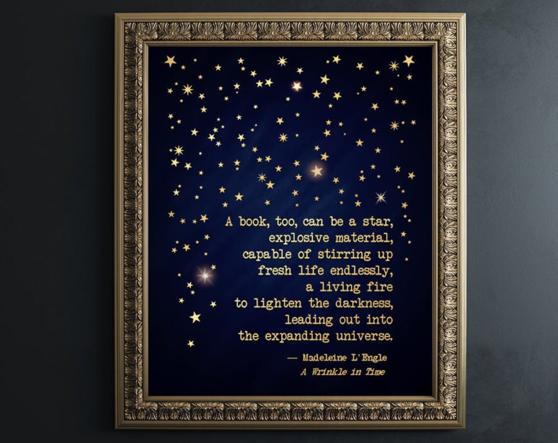 A Wrinkle In Time Literary Quote Poster Print