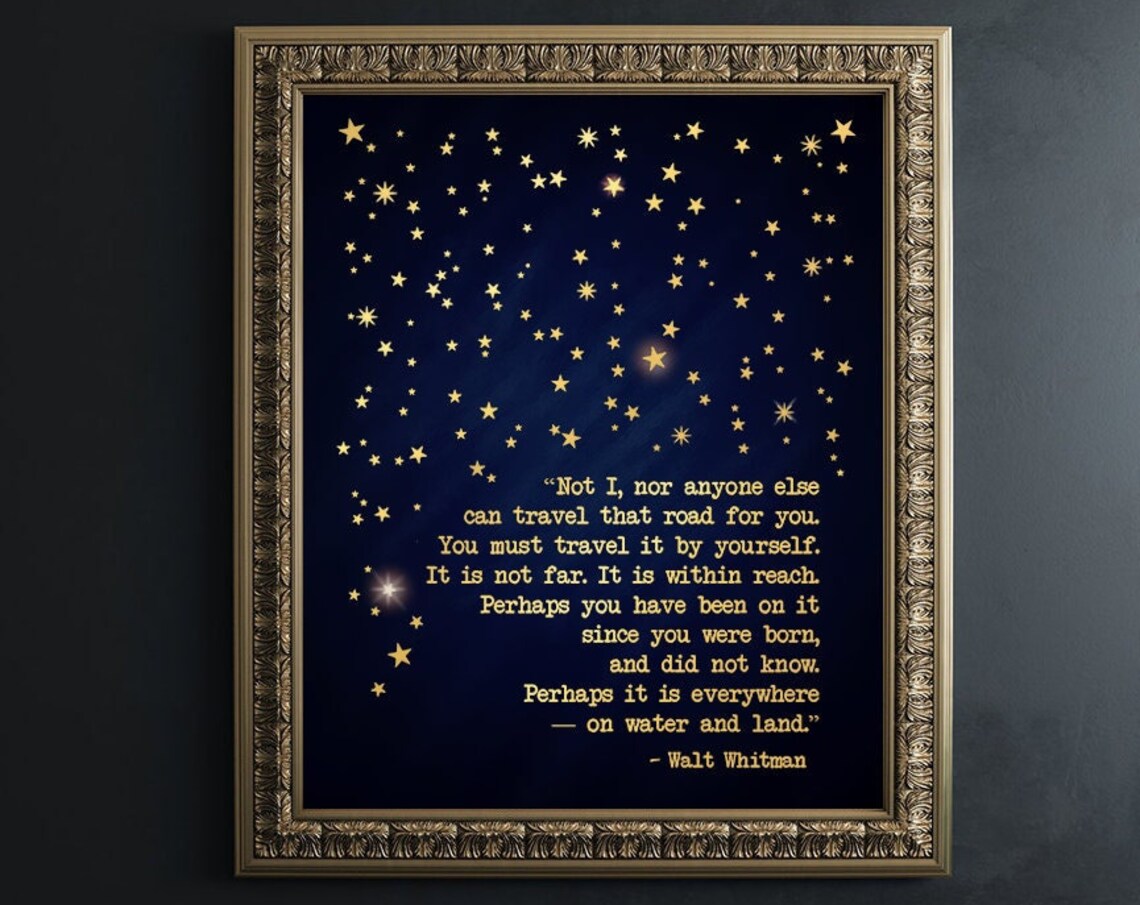 Walt Whitman Leaves Of Grass Inspirational Art Print