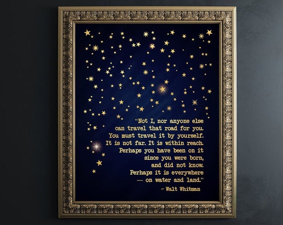 Walt Whitman Leaves Of Grass Inspirational Art Print