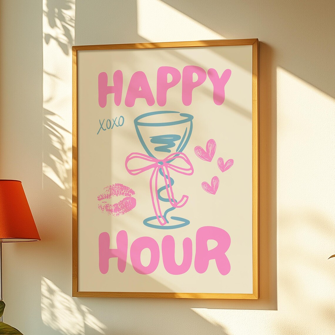 Happy Hour Retro Poster, Playful Bar Decor - Image 2