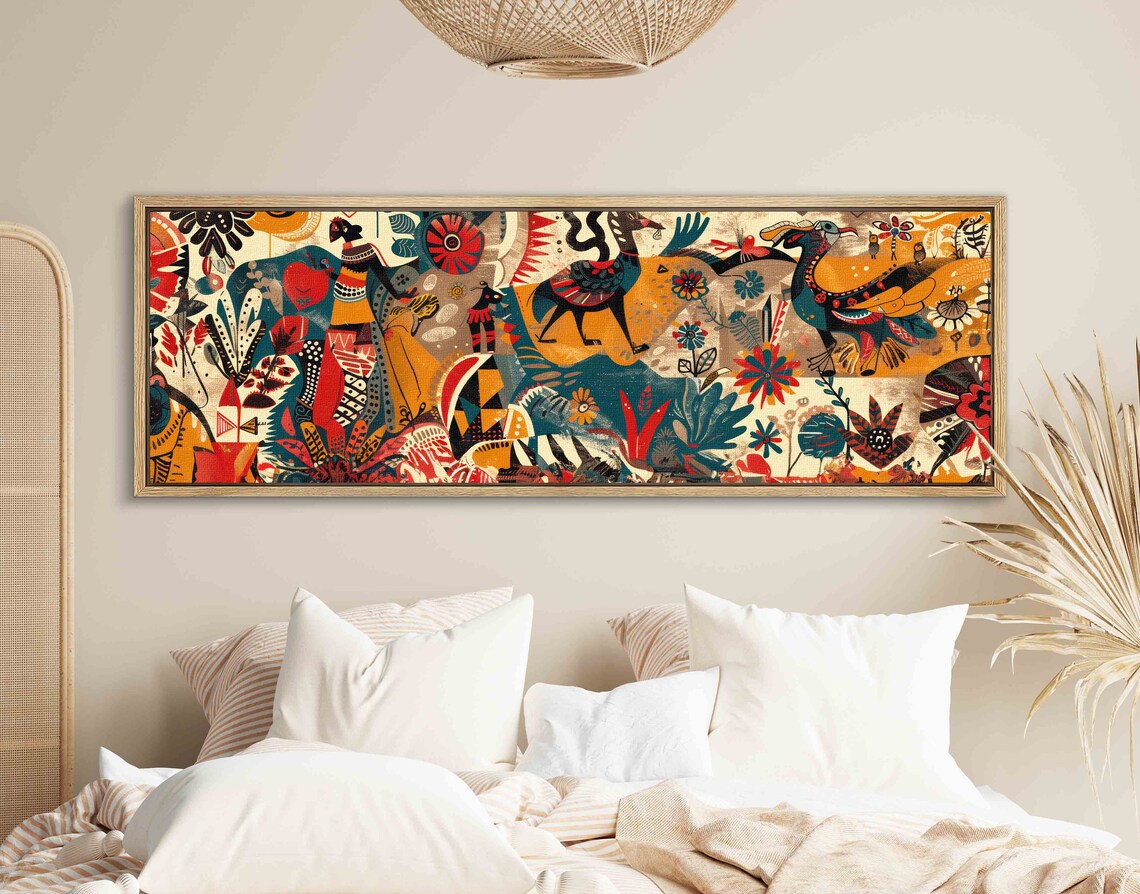 Panoramic Modern Art Print, Boho Contemporary - Image 2