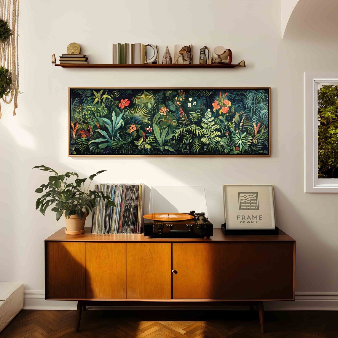 Botanical Floral Panoramic Flowers Art Print - Image 2