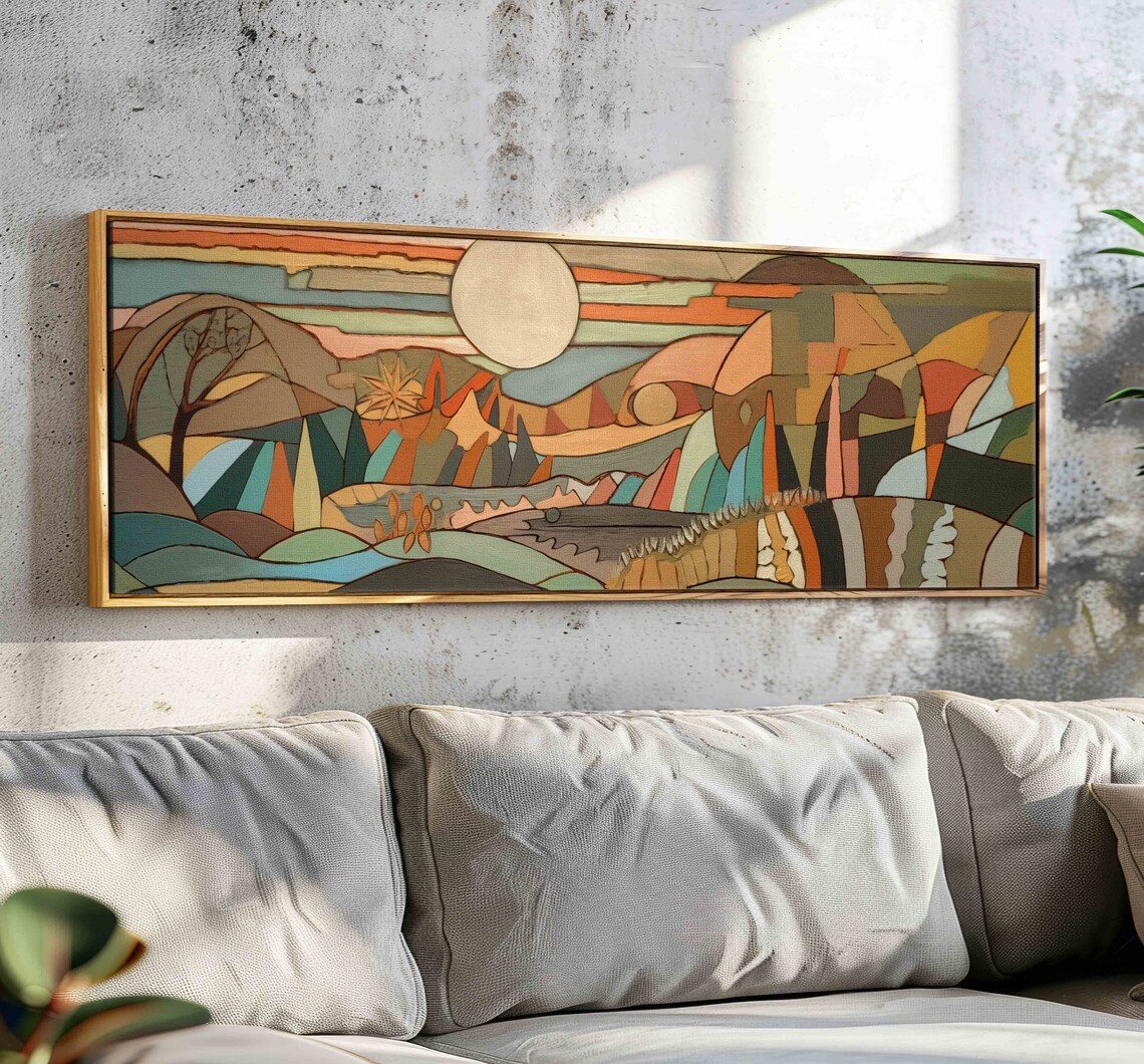 Mid Century Modern Abstract Geometric Art Print