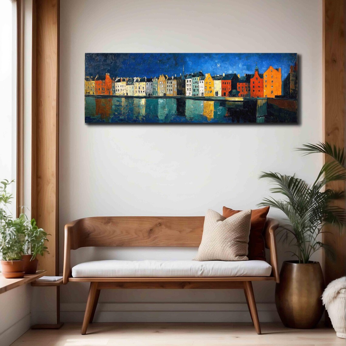 Vintage European Cityscape Art Print, Above-Bed Decor - Image 4