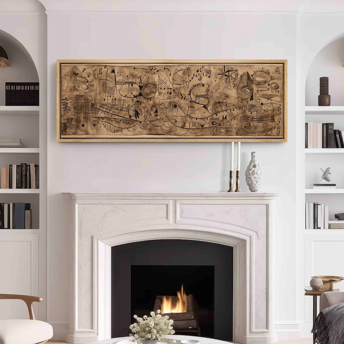 Contemporary Abstract Horizontal Wall Art Print - Image 3