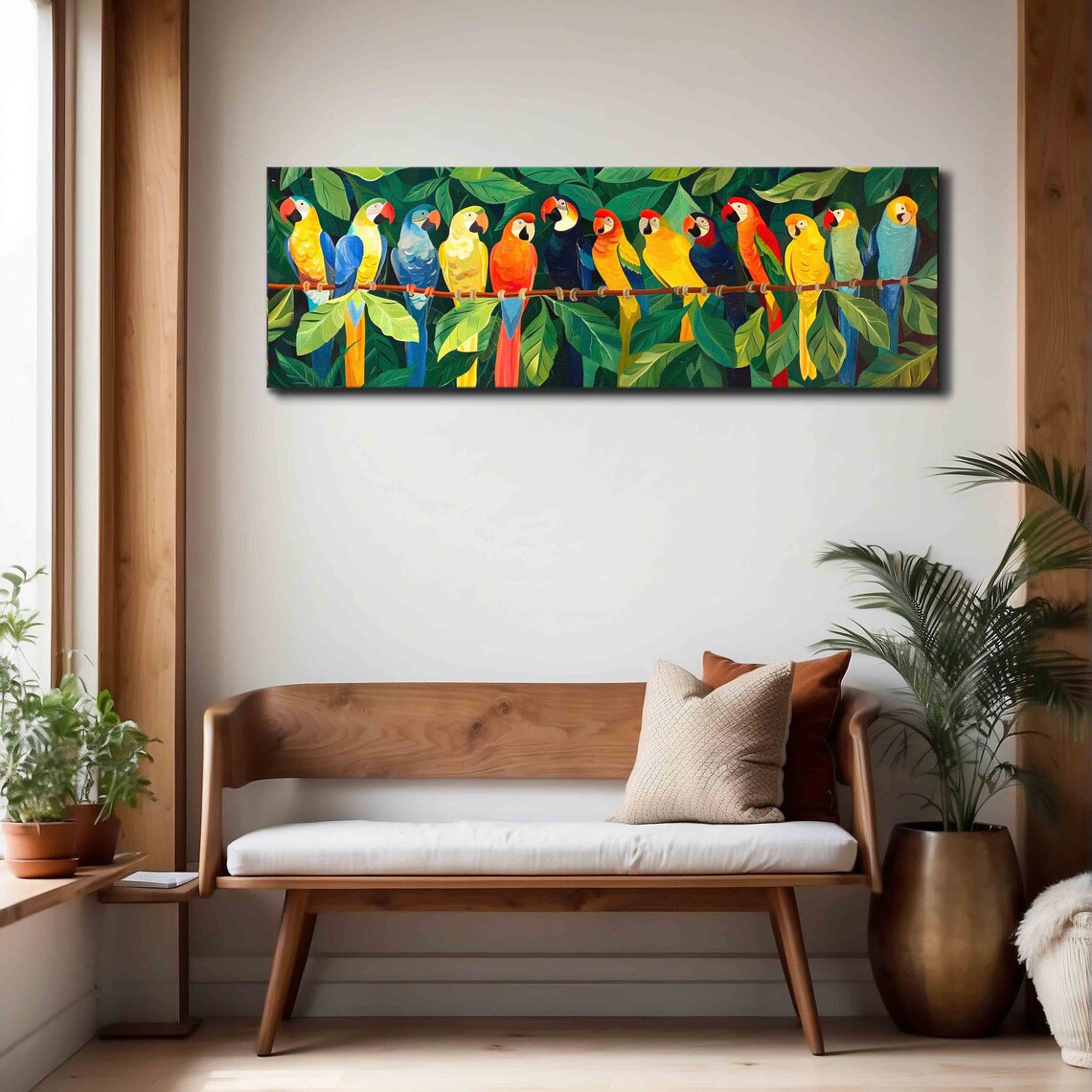 Thirteen Parrots Botanical Boho Wall Art Print - Image 4