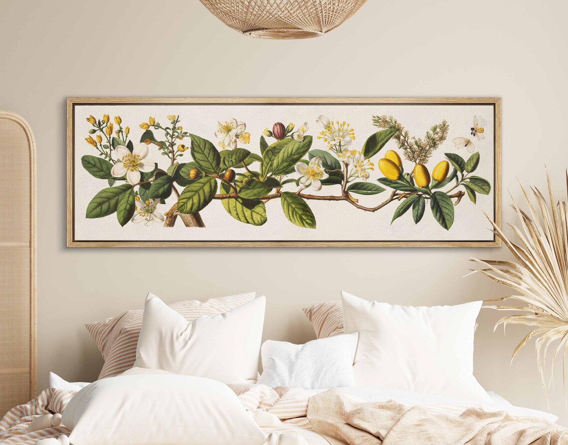 Vintage Botanical Floral Art Print, Horizontal - Image 2