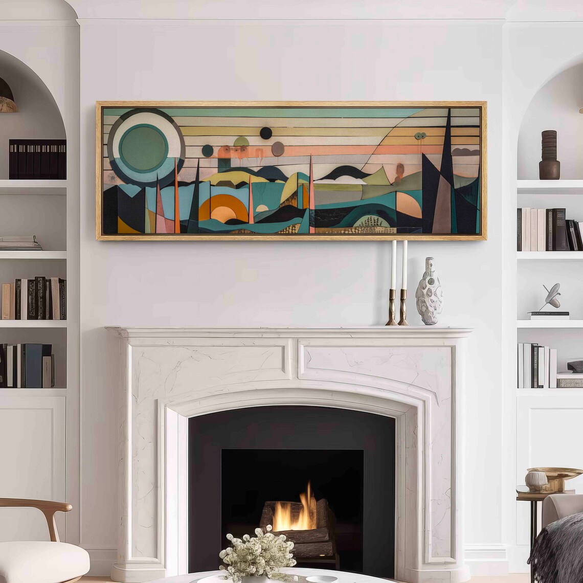 Mid Century Modern Geometric Abstract Art Print - Image 3