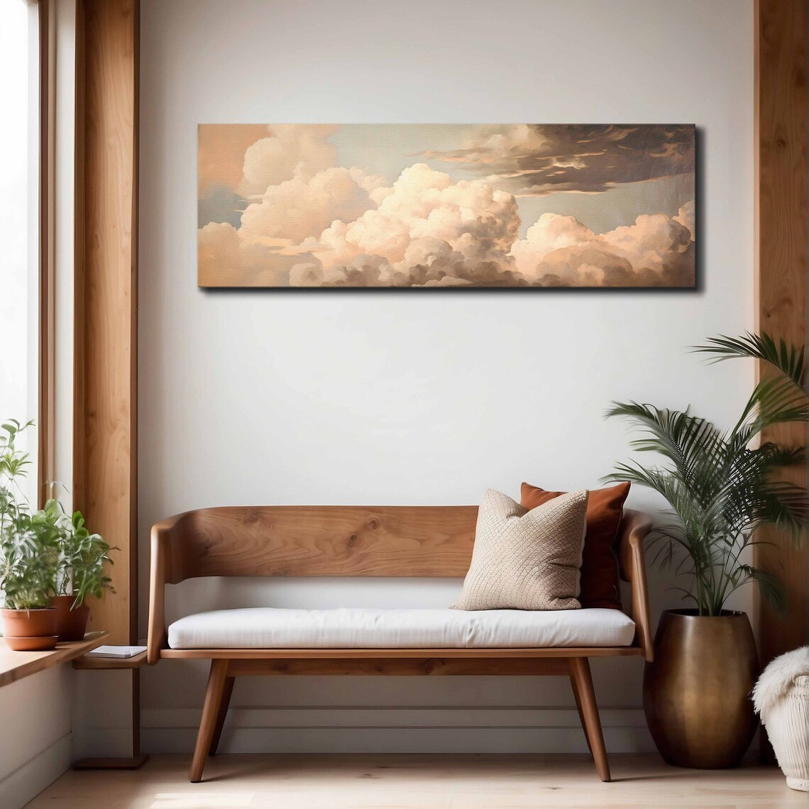 Vintage Moody Clouds, Minimalist Wall Art Print - Image 4