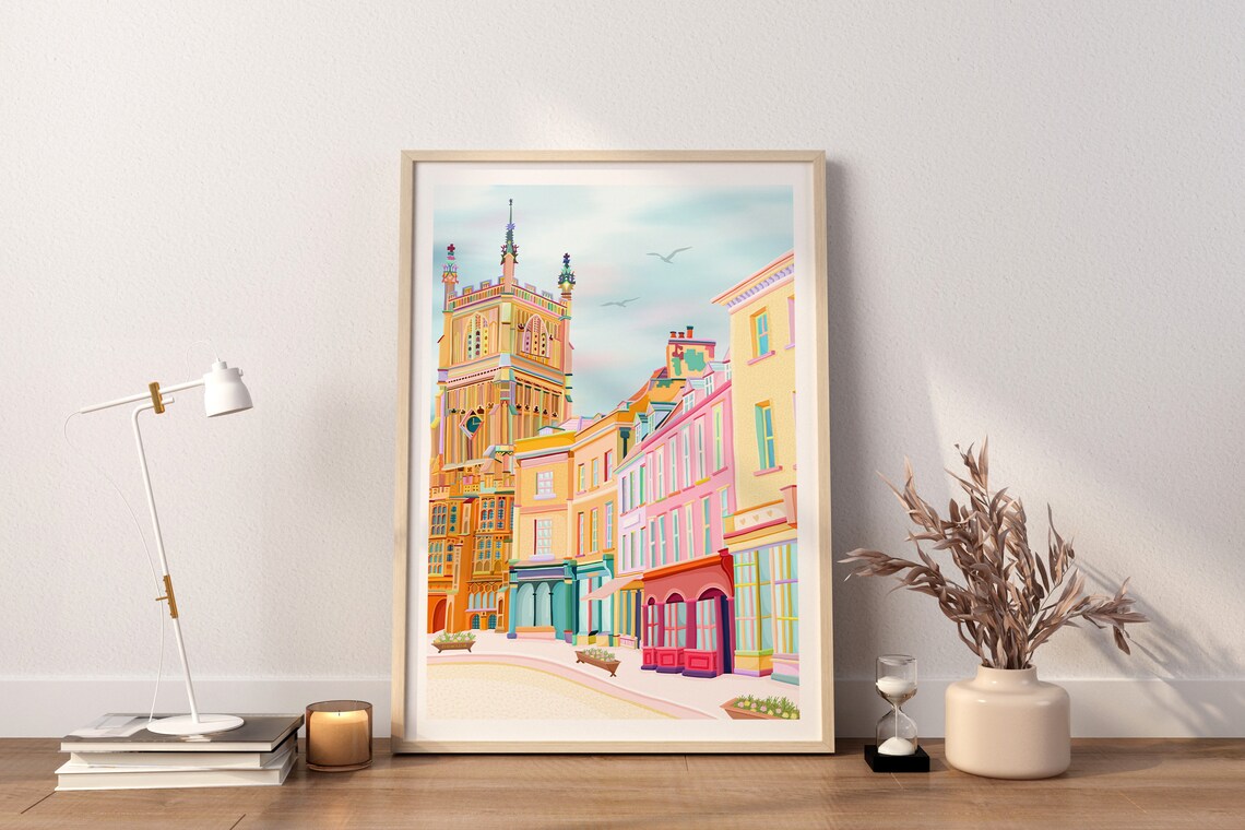 Cirencester Market Place, The Cotswolds Travel Poster - Image 2