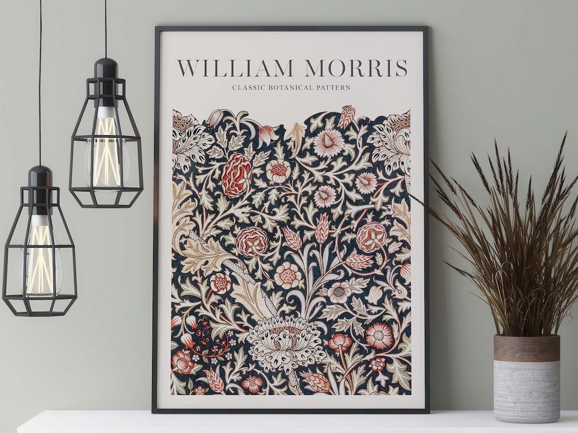 William Morris Trent Floral Pattern, Scandi Style