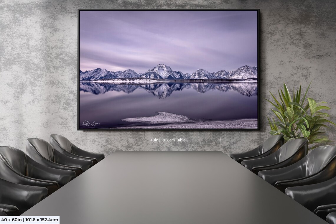 Grand Teton Reflection Art Print, Wyoming Landscape - Image 2