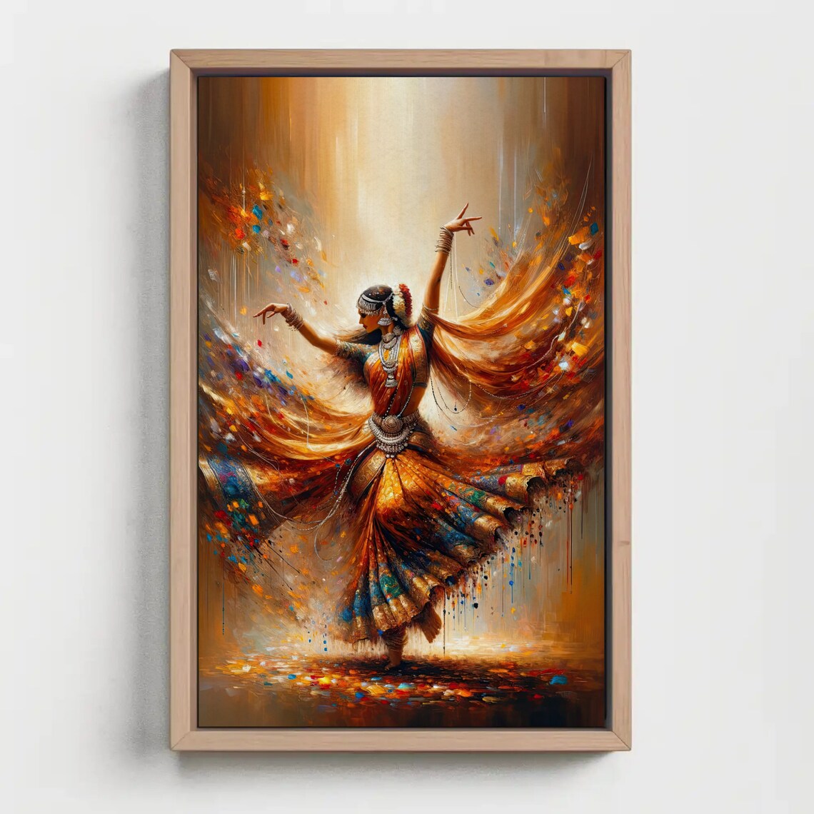 Indian Dance In Motion, India Traditional Dance Art Print - Image 5