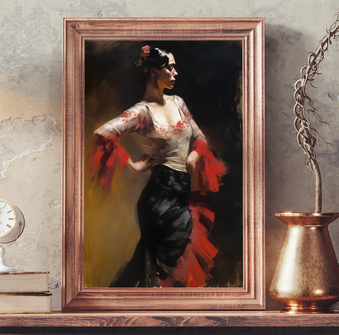 Flamenco Illustration Art Flamenco Home Decor Colorful Artwork Modern Art Flamenco Dance Art Flamenco Art Print Flamenco Art - Image 3