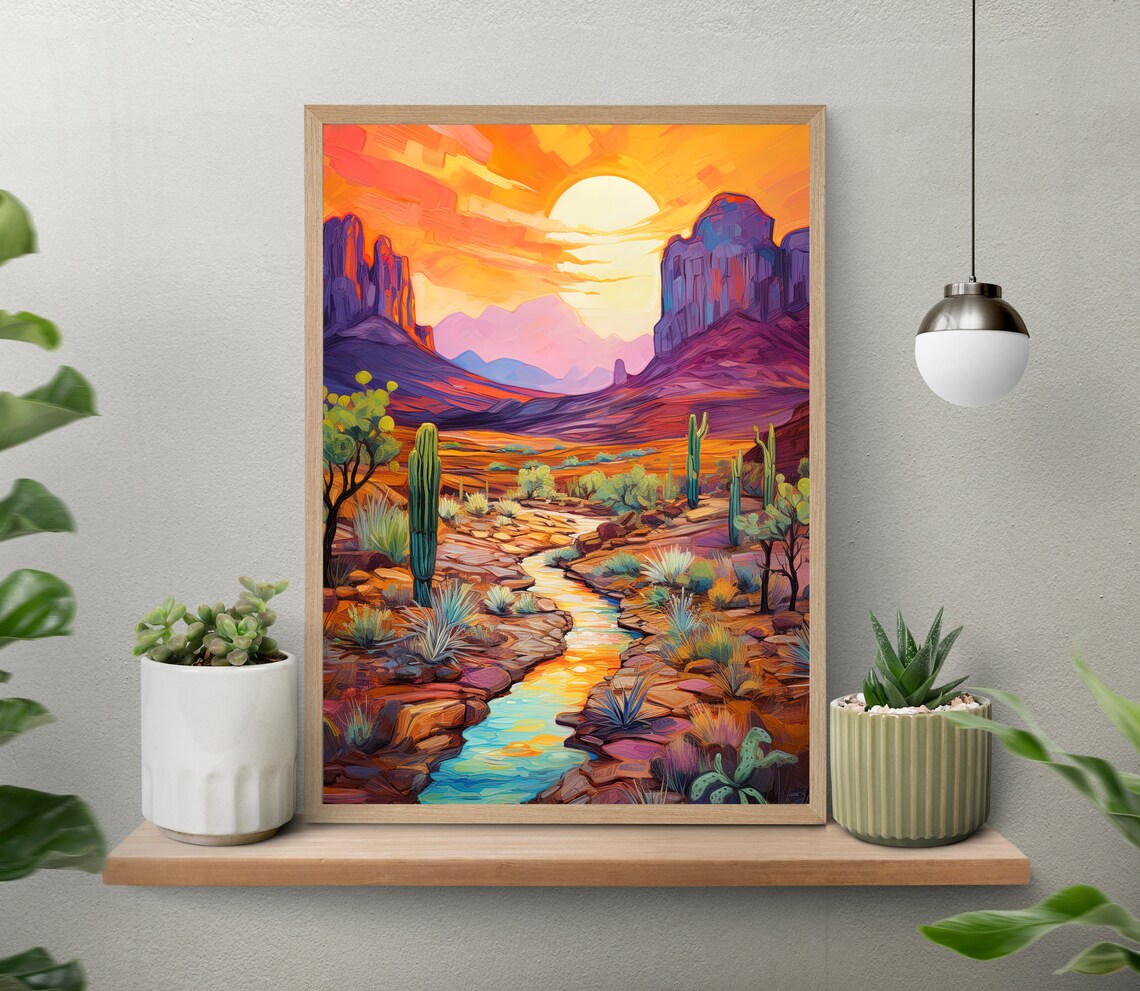 Arizona Wall Art Arizona And Poster Print Arizona Photo Arizona Poster Print Oil Painting Wall Decor - Image 5
