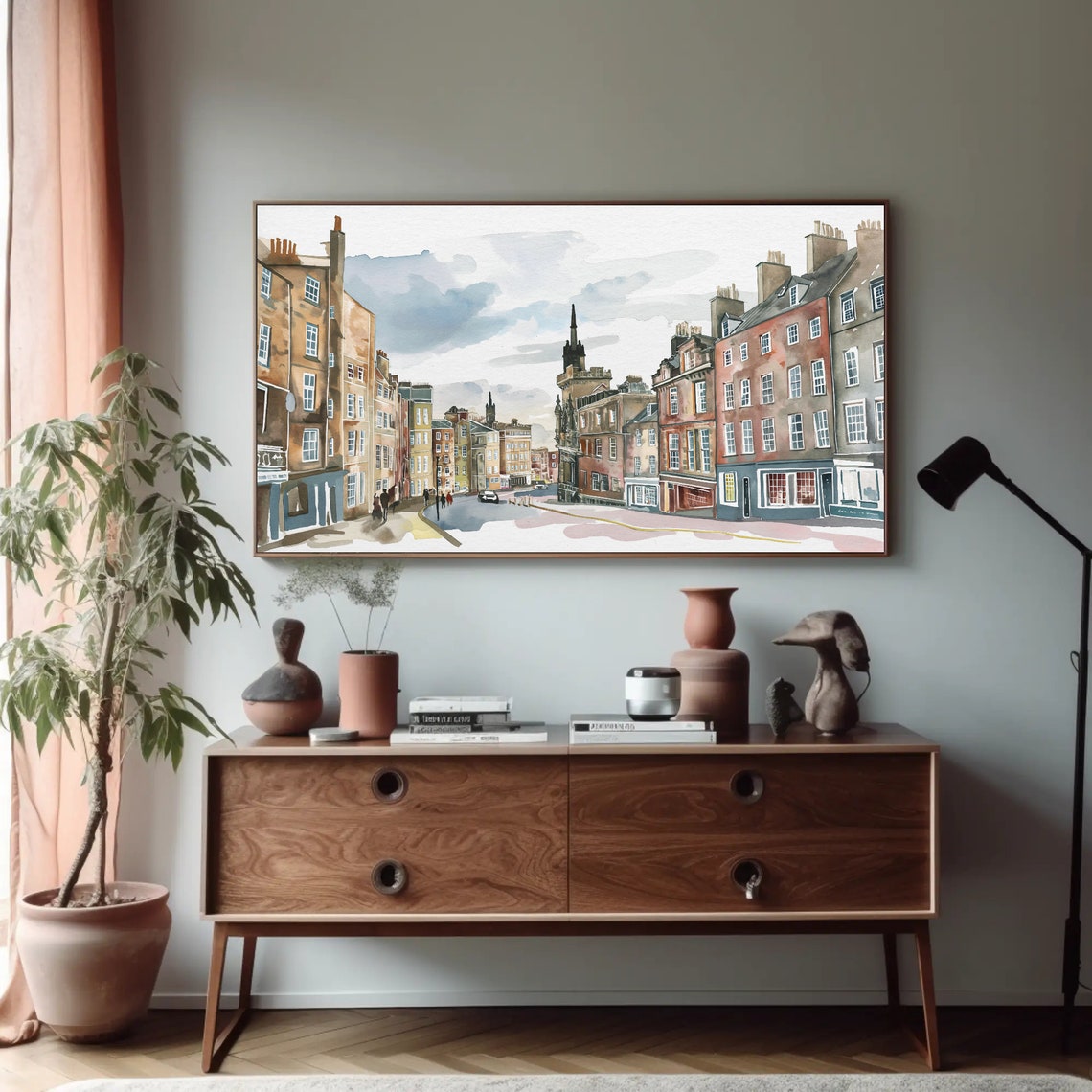 Edinburgh Old Town Street Historic Scotland Watercolor Poster - Image 5