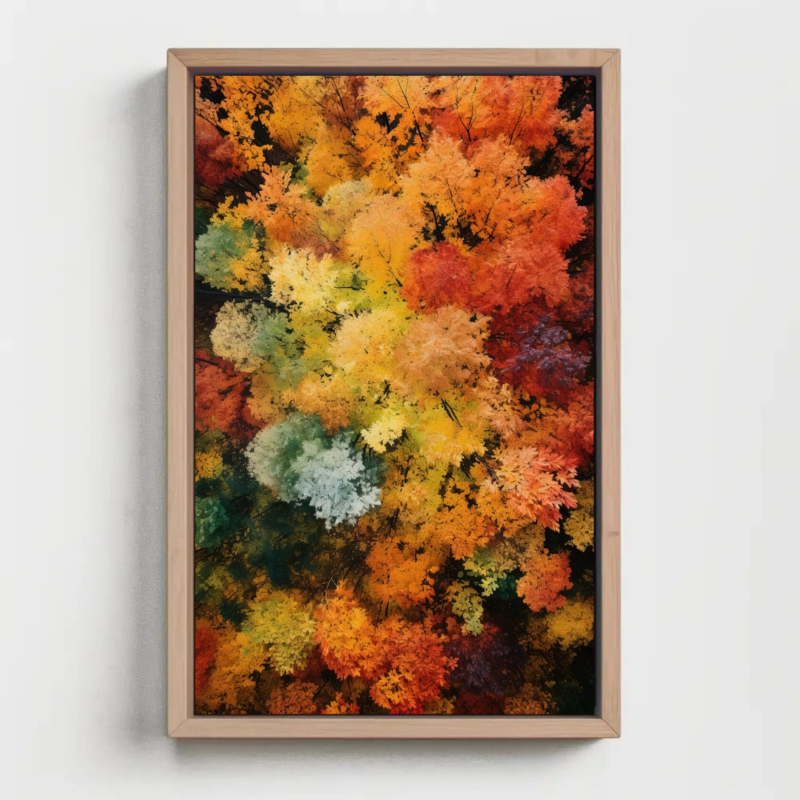 Autumn Treetops Aerial View Fall Colors Seasonal Landscape Poster - Image 5