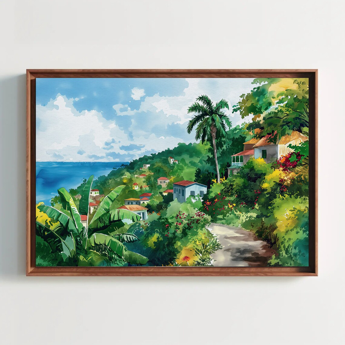 Jamaica Painting, Caribbean Wall Art Poster Print